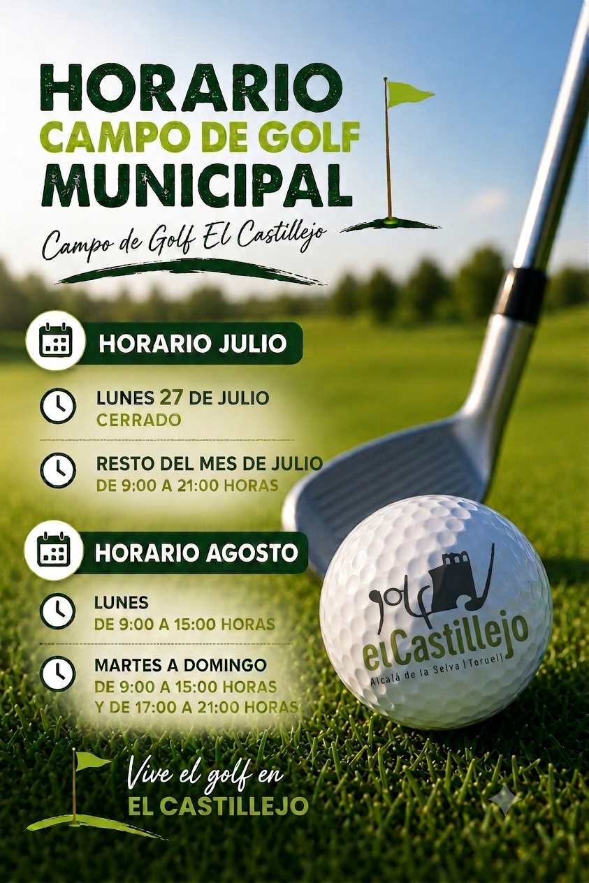 Horarios campo de golf